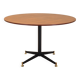 Teak round table, Italian design, 1970s, production: Italy