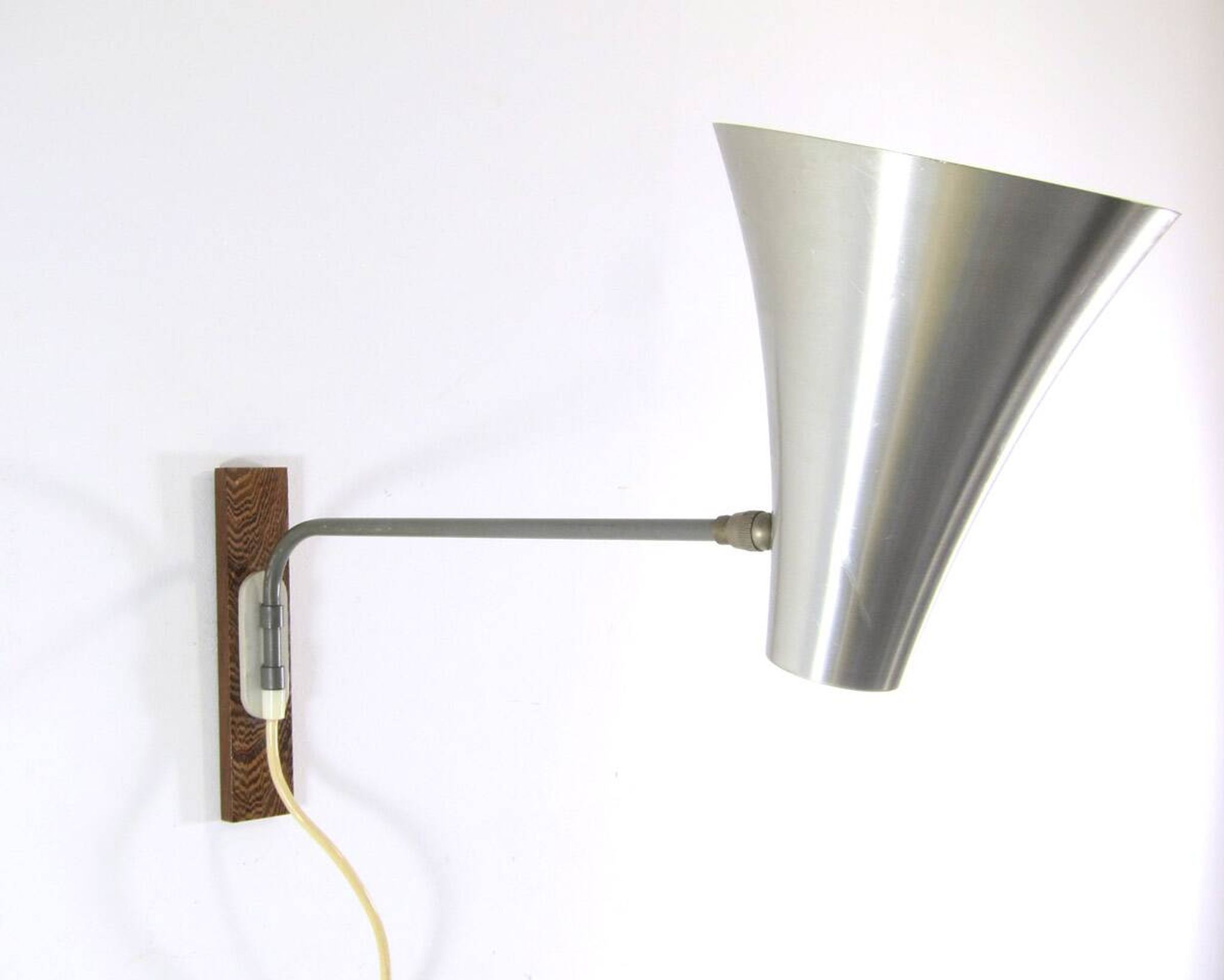 Lampe murale vintage Philips en aluminium des années cinquante