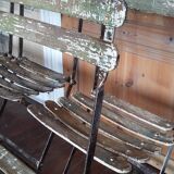 Set of 8 folding bistro / garden chairs fermob 1950