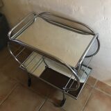 1970 design bauhaus vintage circular bar cart