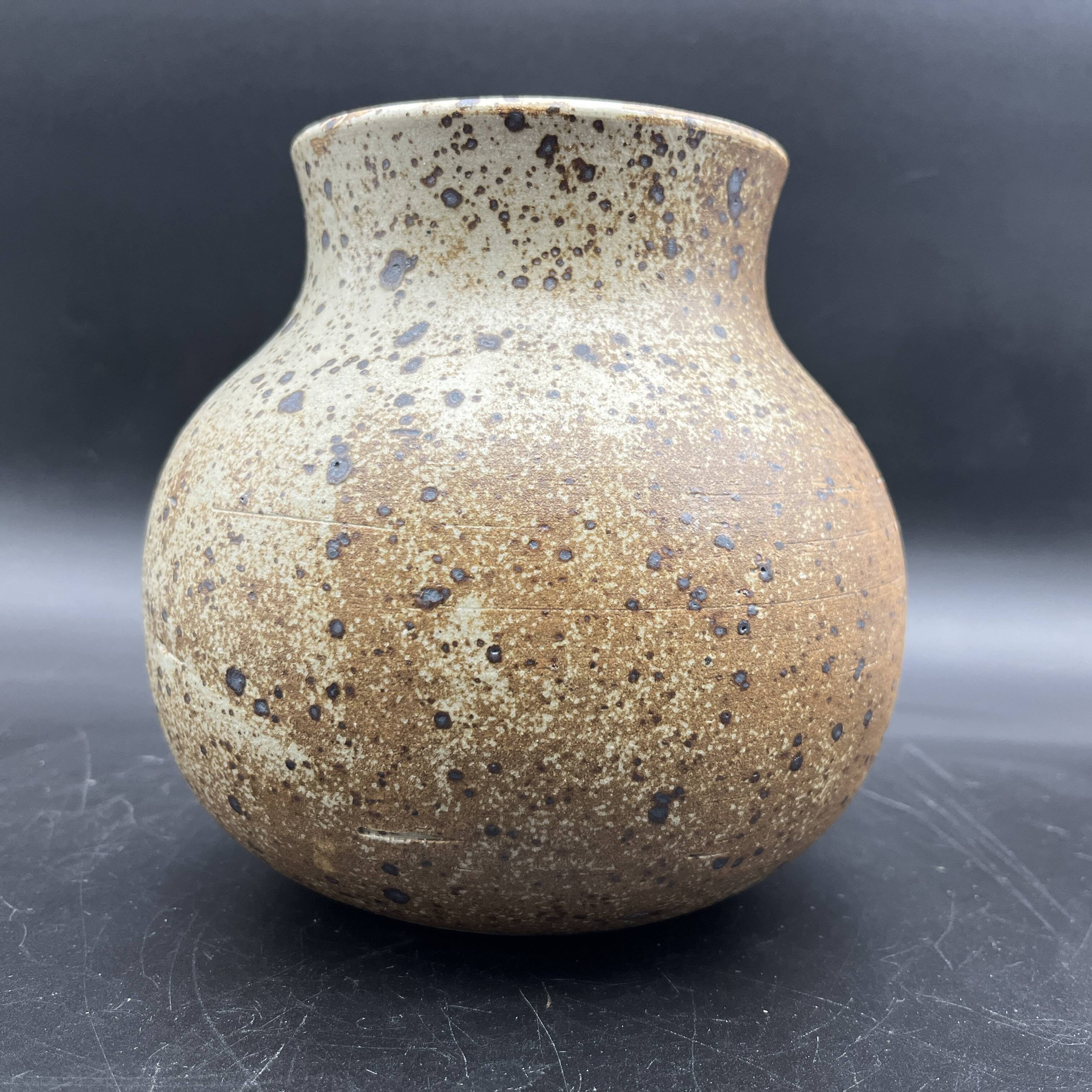 Pyrite stoneware ball vase