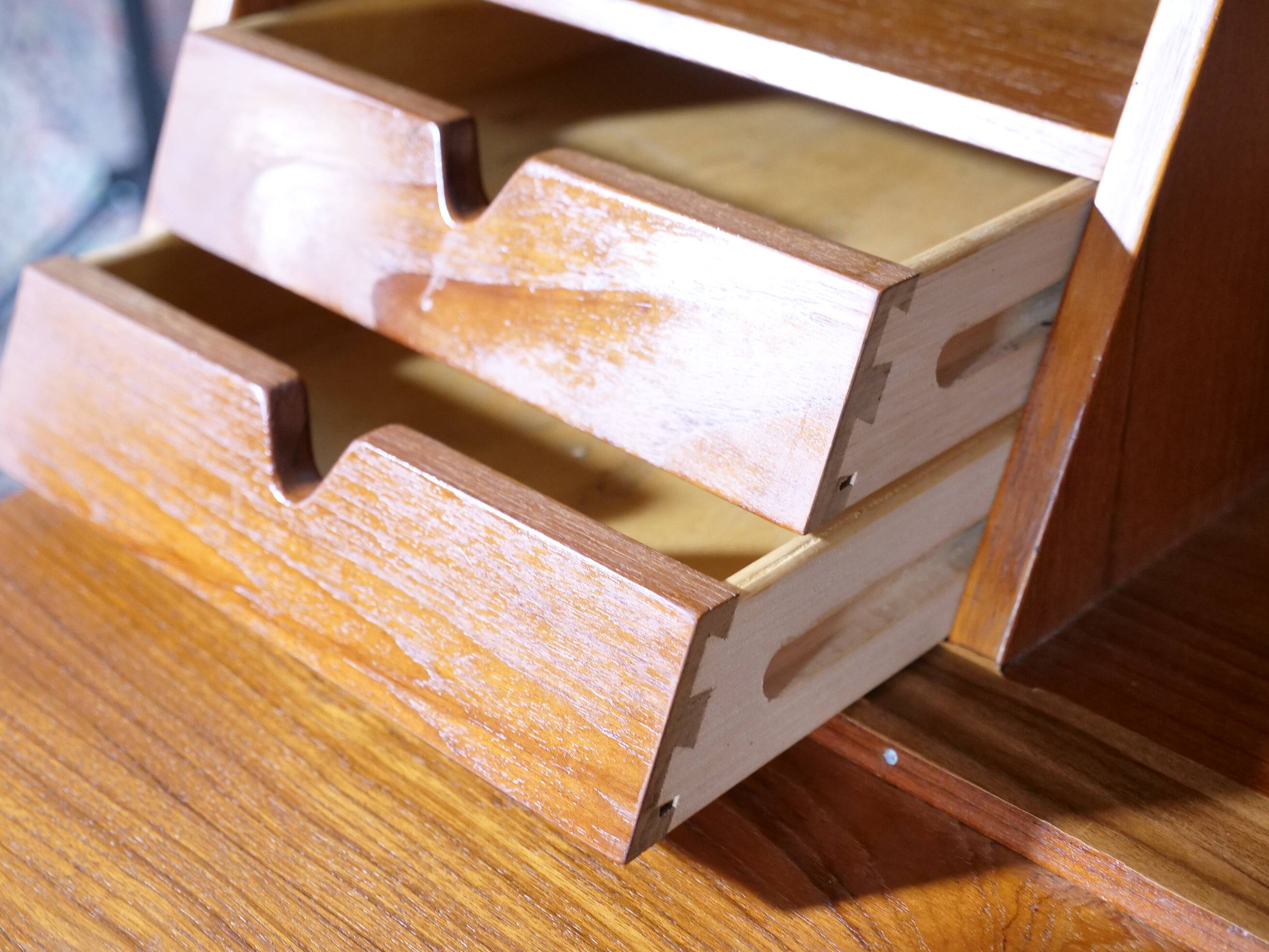 Danish Design Teak Secretary Desk 1960s Office Cabinet, Model 68,