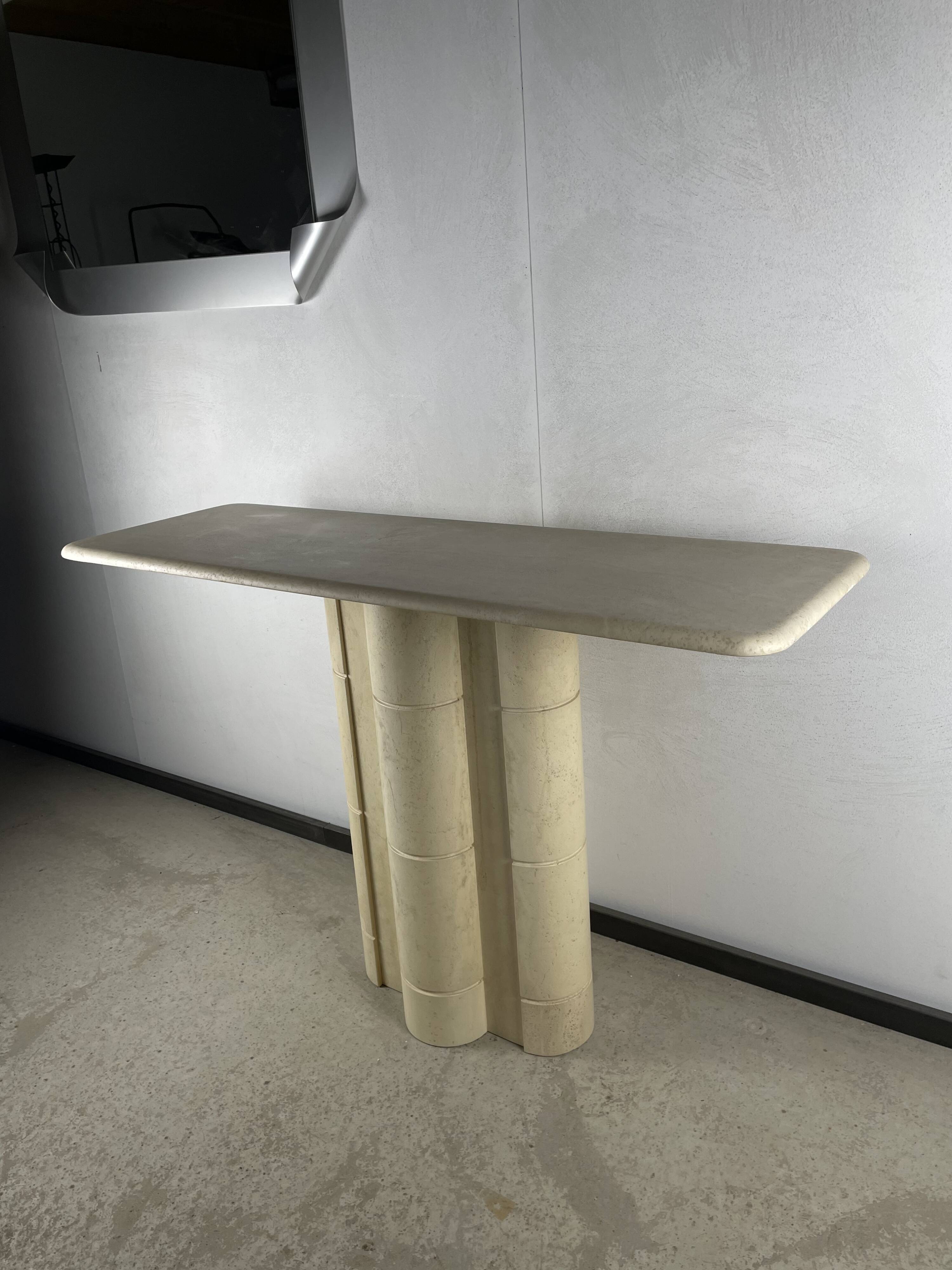 Vintage travertine console