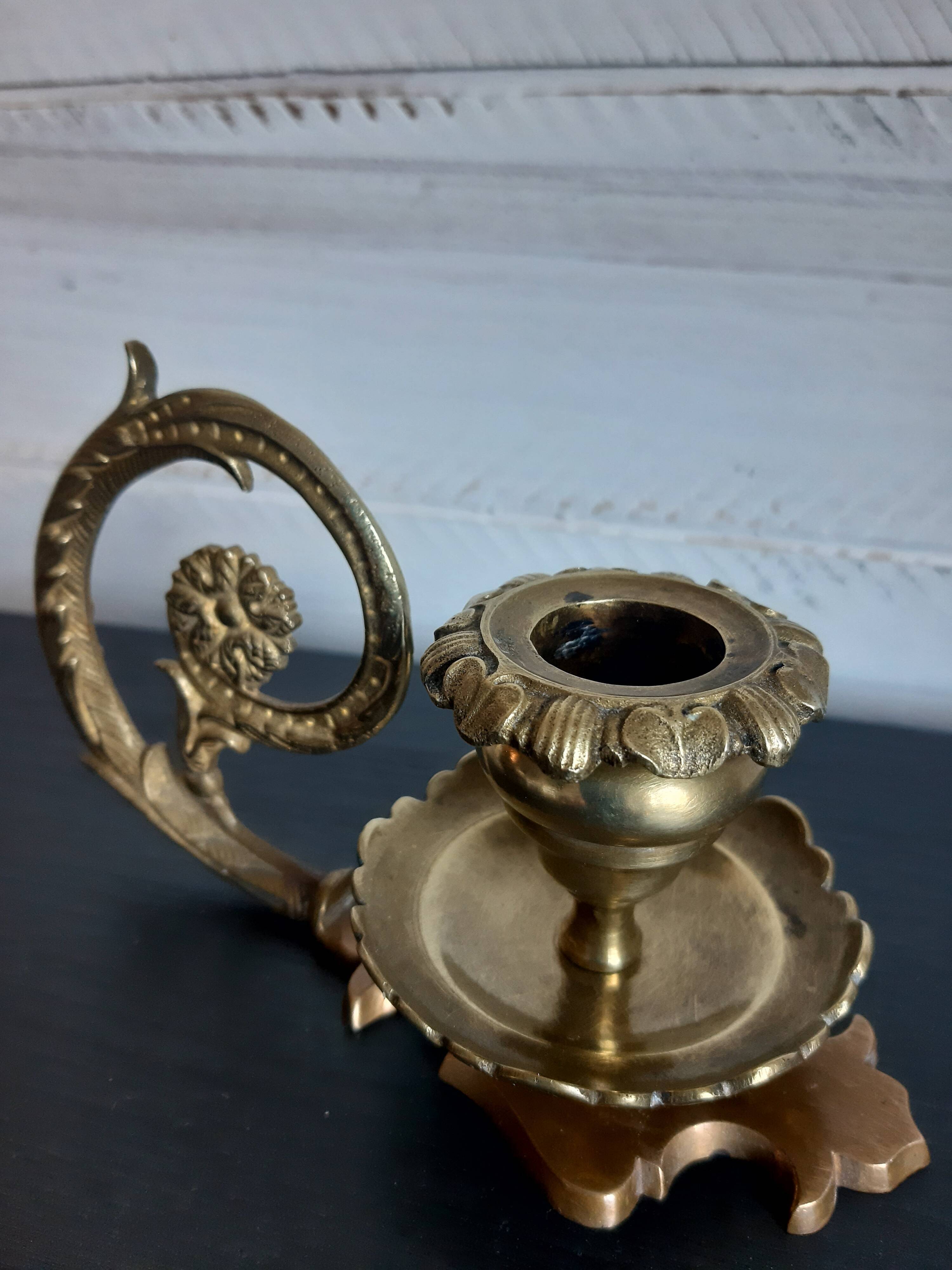 Pair of bronze candlesticks