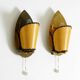 Two enchanting original Mid Century Modern brass wall lamps