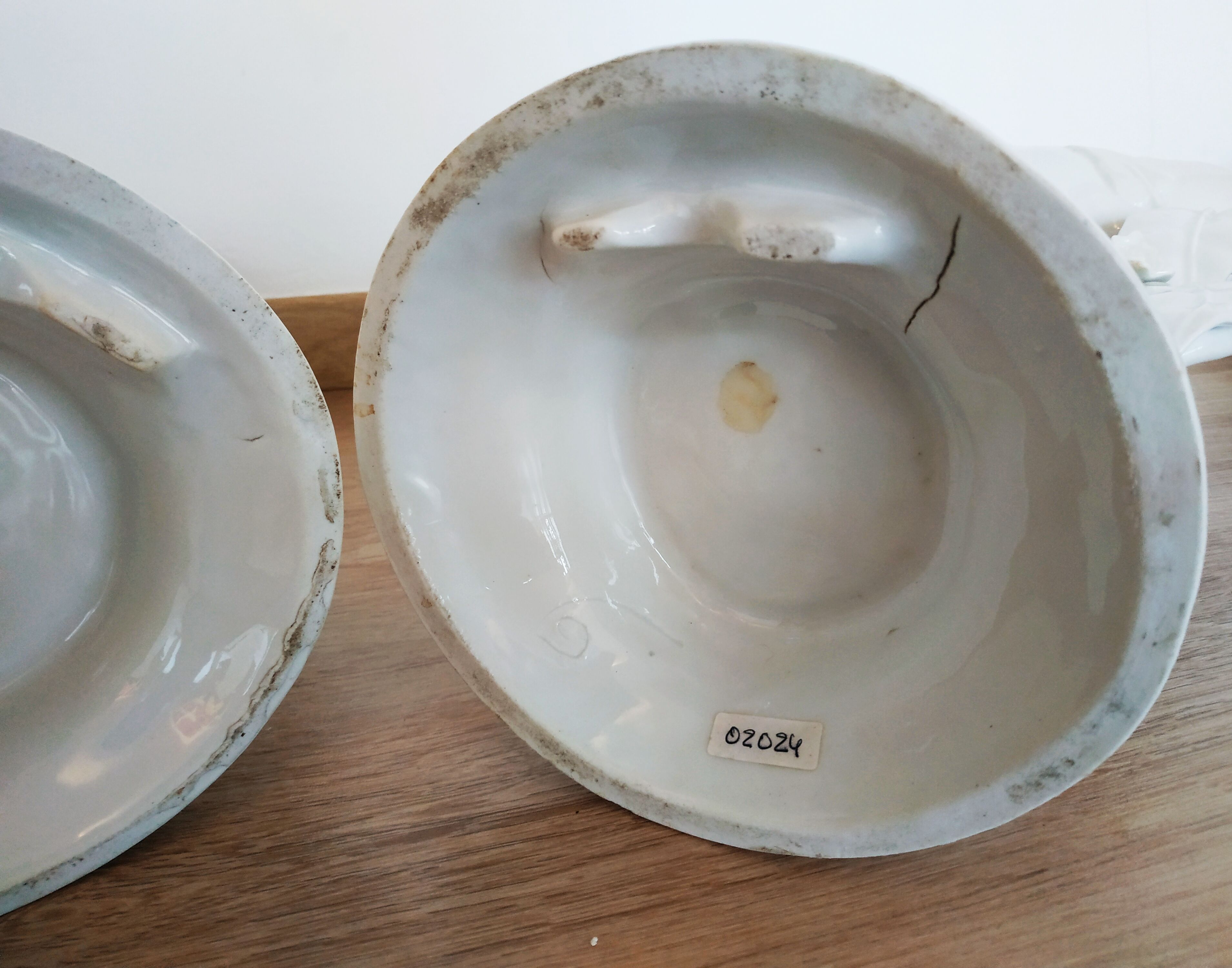 Pair of large vases of brides / cone vases 45 cm high
