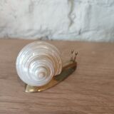 Brass snail paperweight