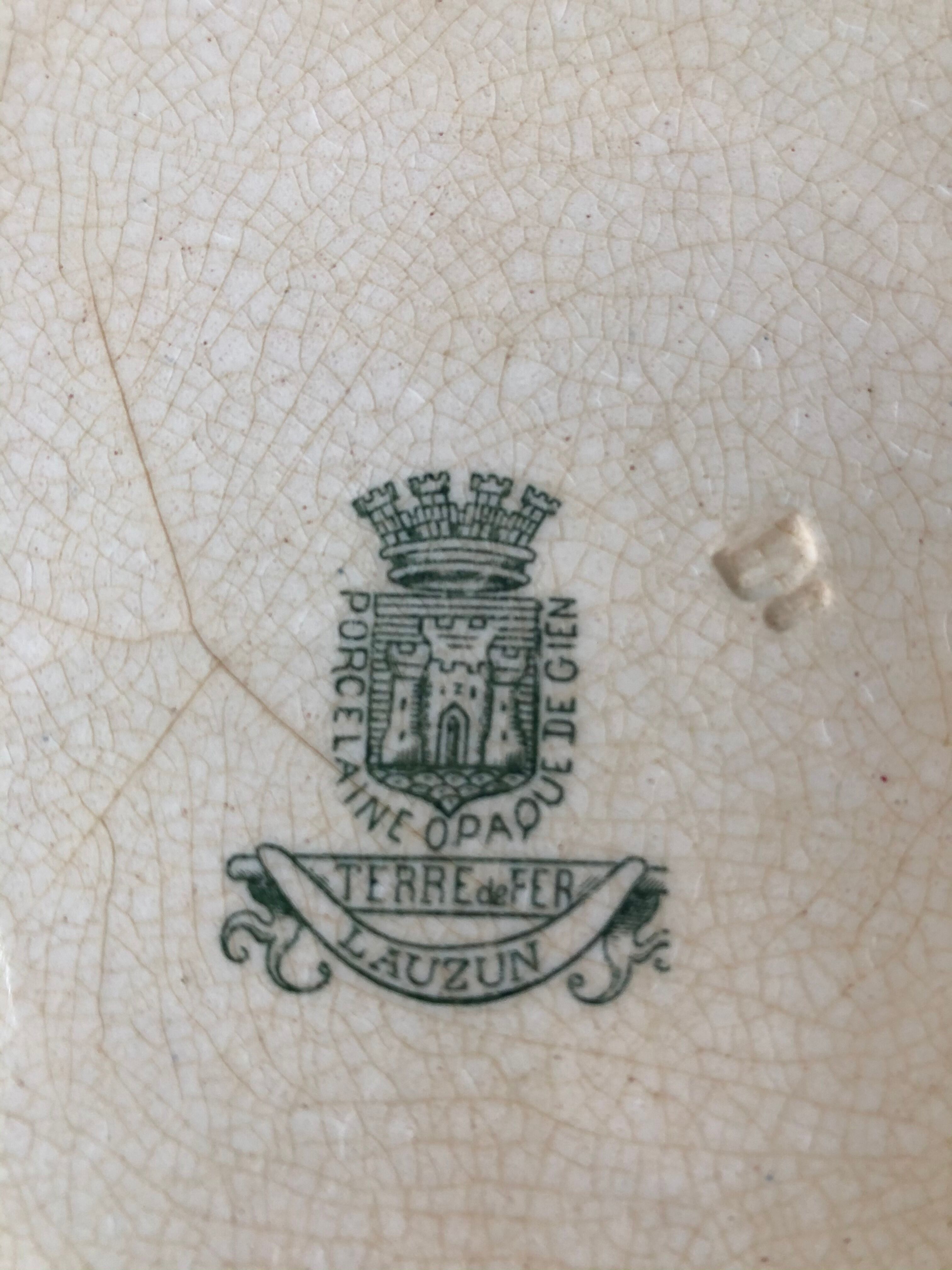 Gien lauzun opaque porcelain flat plate