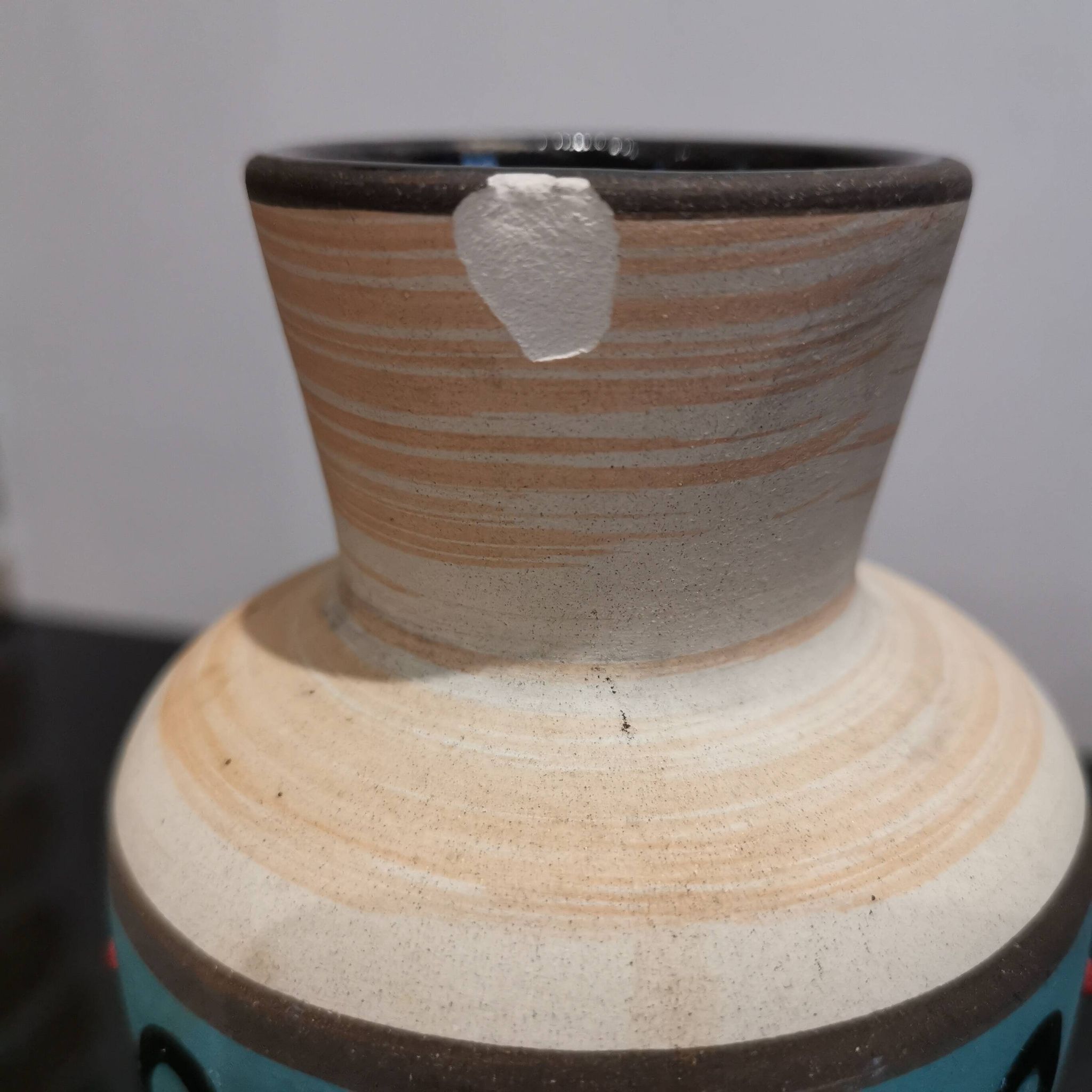 Vase West Germany 523-18 turquoise années 1950