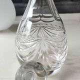 Lorraine crystal design carafe/gérard model. empire style decor. height 28 cm