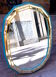 Mirror blue and gold 65x90cm