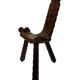 Vintage Spanish chair stool brutalist design