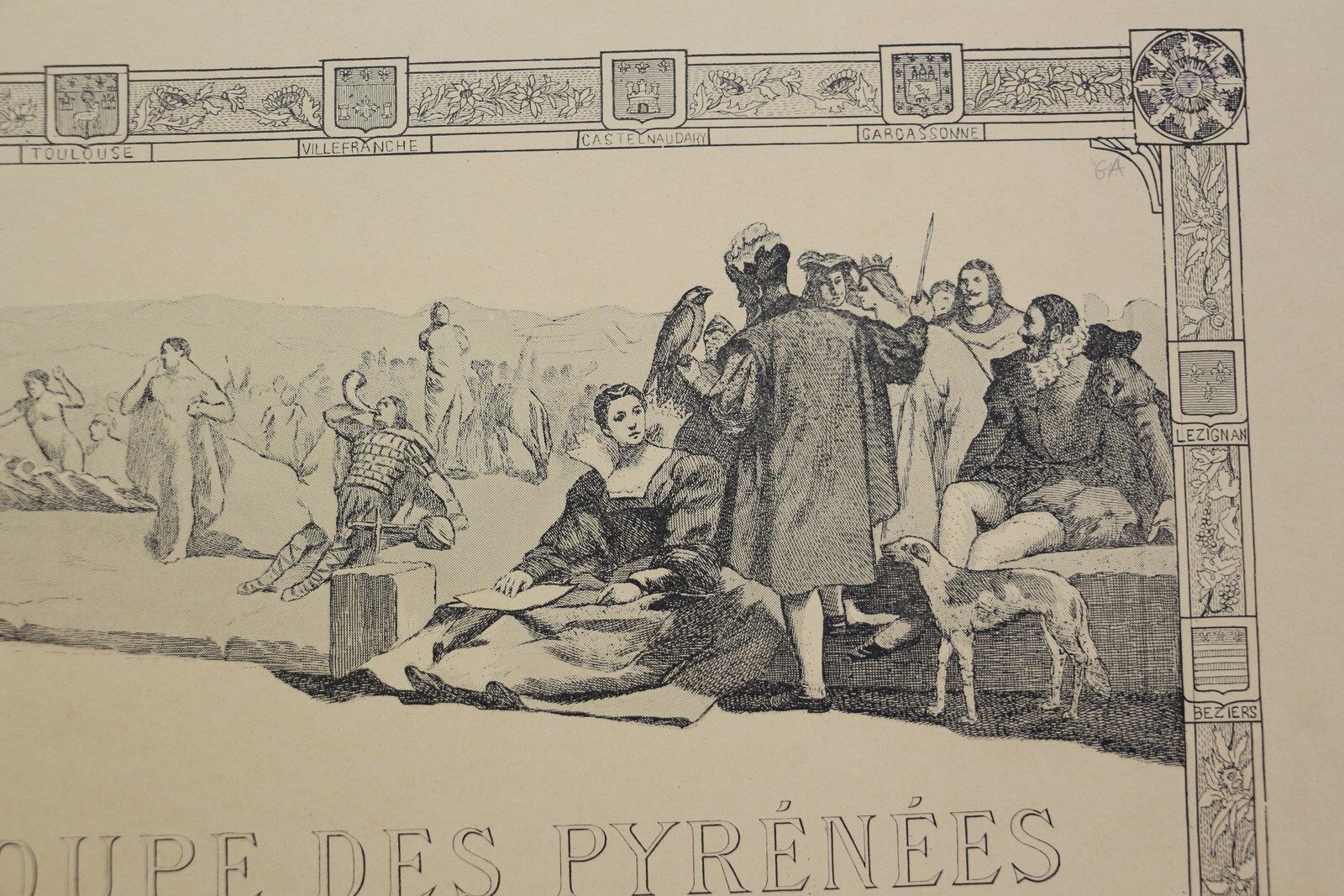 Original poster by "La dépêche du midi"; "Coupe des Pyrénées, Toulouse à Toulouse", 1905