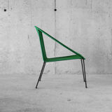 Armchair metal structure and green ropes 1960