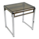Table basse plexiglas et chrome - design 1970