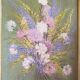 Ancient painting, still life with wildflowers 60/80s