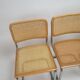 Set of 4 tubular frame and cane dining chairs by Marcel Breuer, 1970s