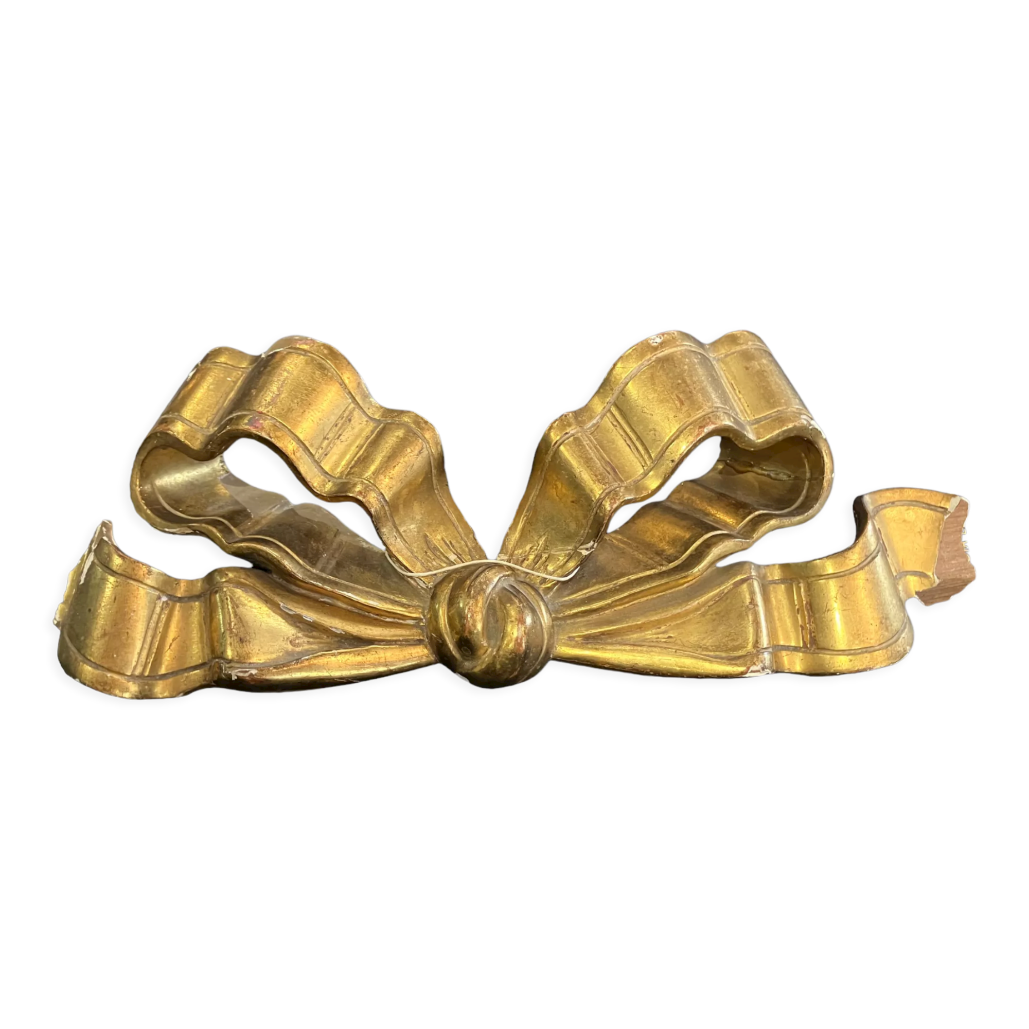 Decorative knot in wood and gilded stucco nineteenth