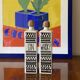 Mid-century set of 2 ceramic bottles, Staffel Limburg Germany, 1960s