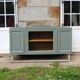 Renovated vintage sideboard with khaki paint – Haussmann chic & bohemian style