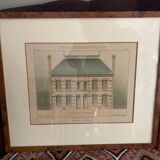 Pair of engravings of early 20th century architectural projects