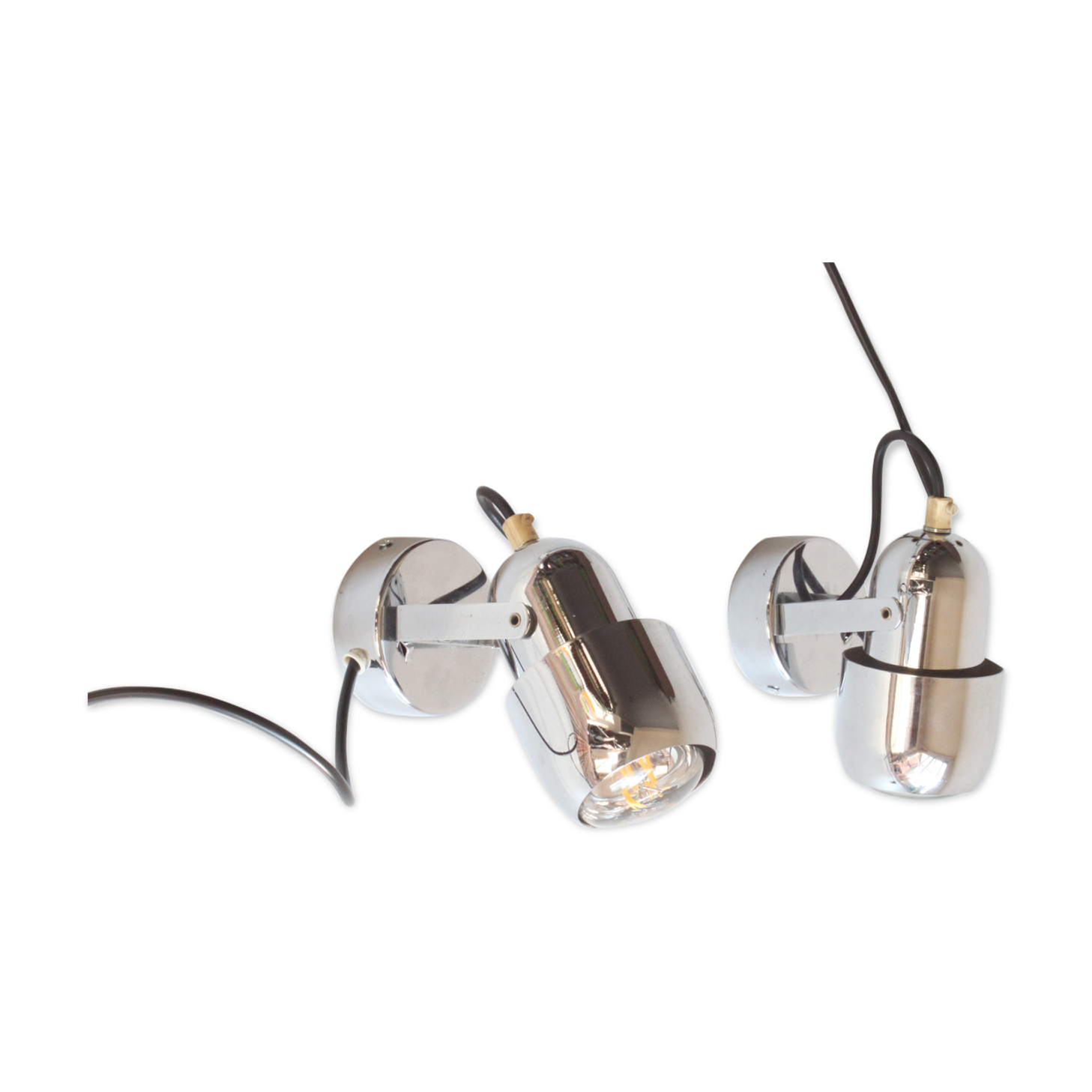 Space age chrome spotlights by Massive Belgium 1960s 70s