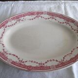 Plat ovale ancien, décor provence