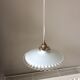 Old hanging lamp in dented opaline