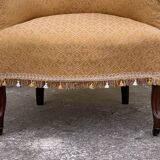 Toad armchair style Napoleon III fringe pompoms