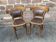 Pair of restaurant chairs bent wood imitation leather 50s