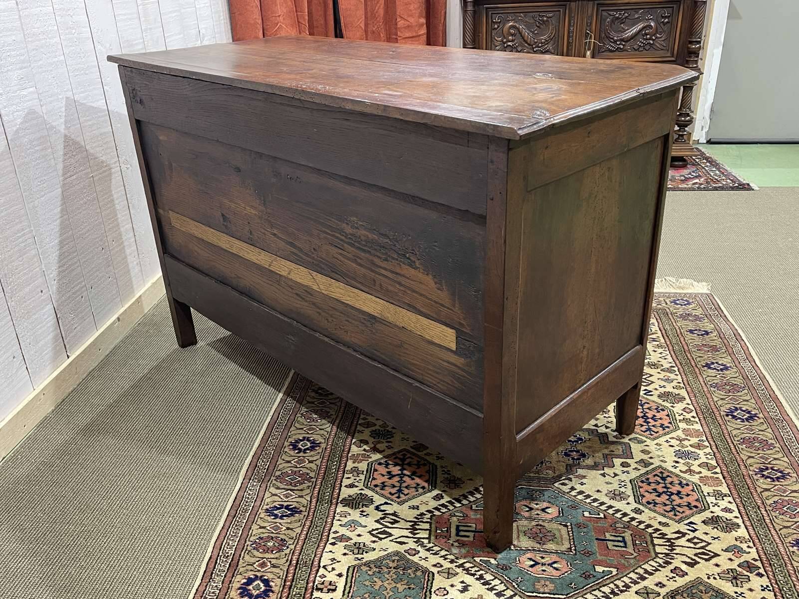 Louis XVI period chest of drawers in walnut, oak and fir, 18th century