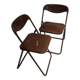 Paire, 2 chaises pliantes, design de Niels Gammelgaard - 1976s - vintage.