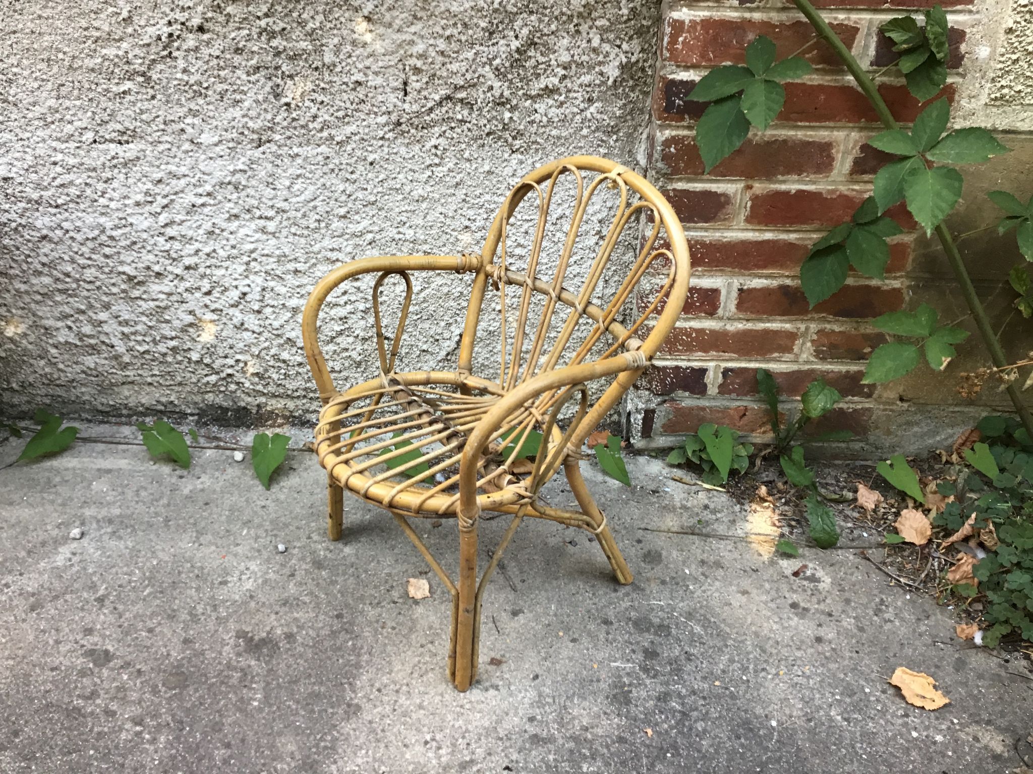 Fauteuil enfant en rotin