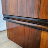 Art deco dining room sideboard in briar with upstand, 1940s
