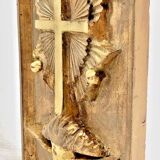 19th century carved gilded wood church panel