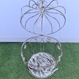 Decorative bird cage with iron hearts