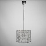 Mid-Century pendant in Murano glass elements and chrome. Italy 1960s