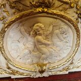 pediment panel with stucco angels