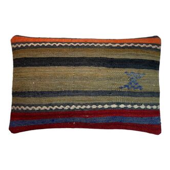 Housse de coussin en kilim turc vintage, 30 x 50 cm