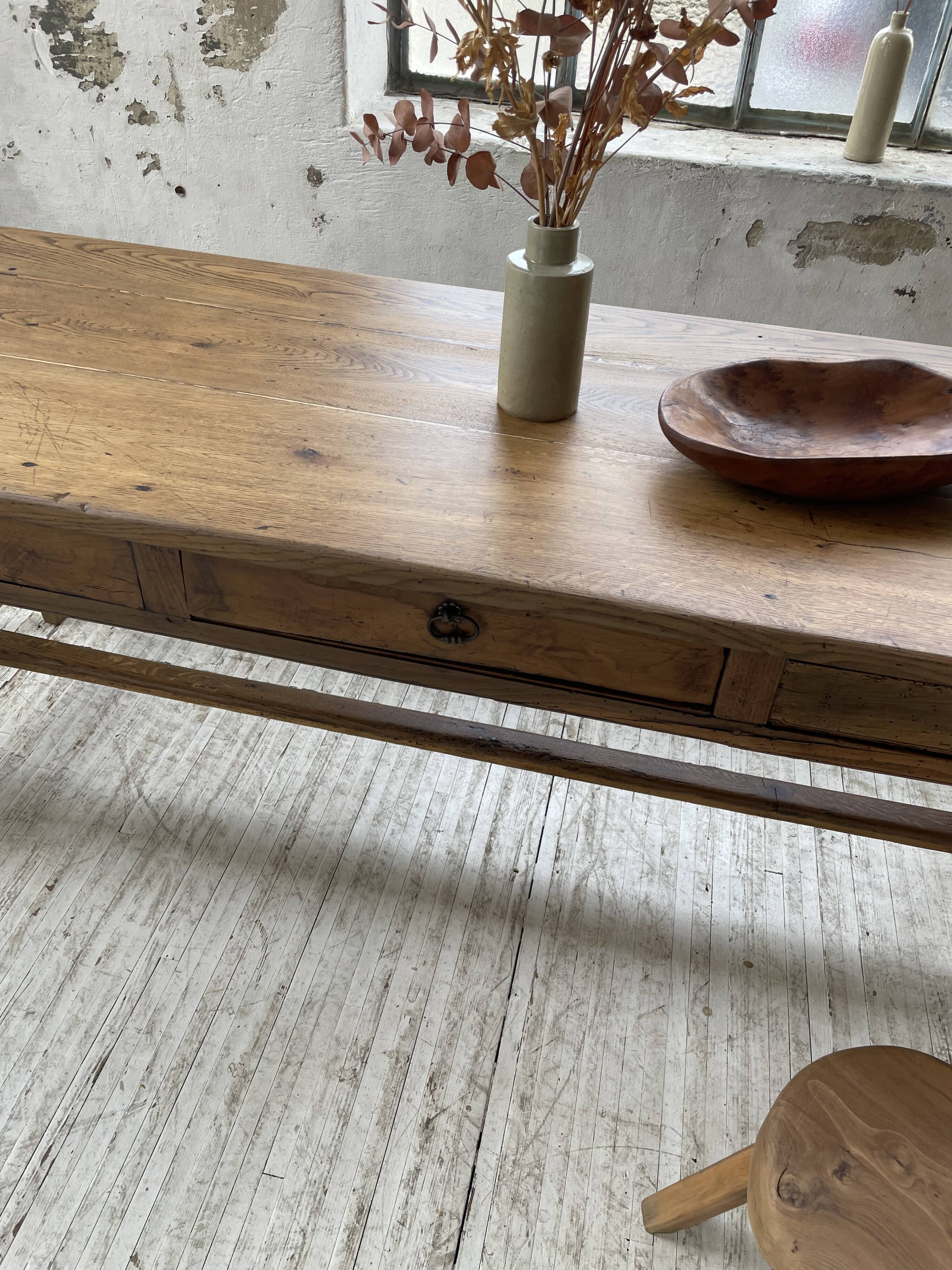Oak farmhouse table