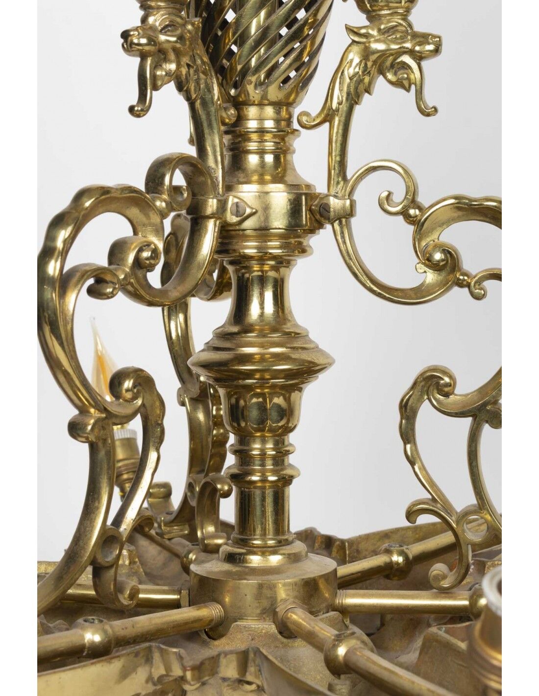 Lustre en bronze doré d'epoque Napoléon III