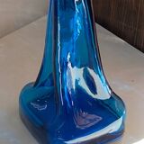 Blue glass vase, 1960s, Gunther Lambert
