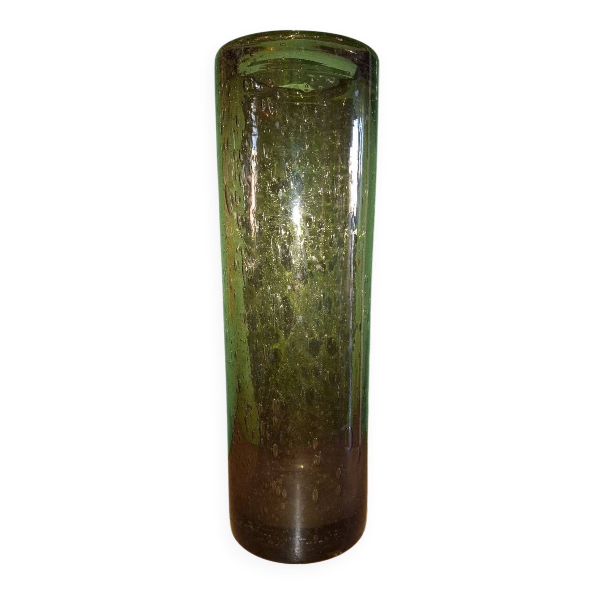 Blown glass roller vase