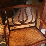 Louis 15 style canne seating child bench