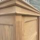 Large antique wardrobe in raw wood