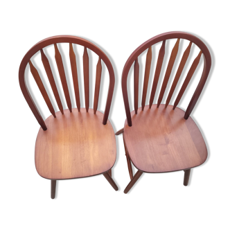 Set of 2 vintage Scandinavian chairs