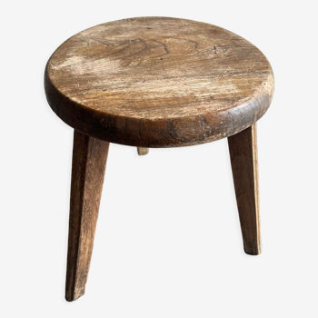 Tabouret tripode bois