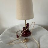 Burgundy porcelain lamp