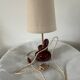 Burgundy porcelain lamp