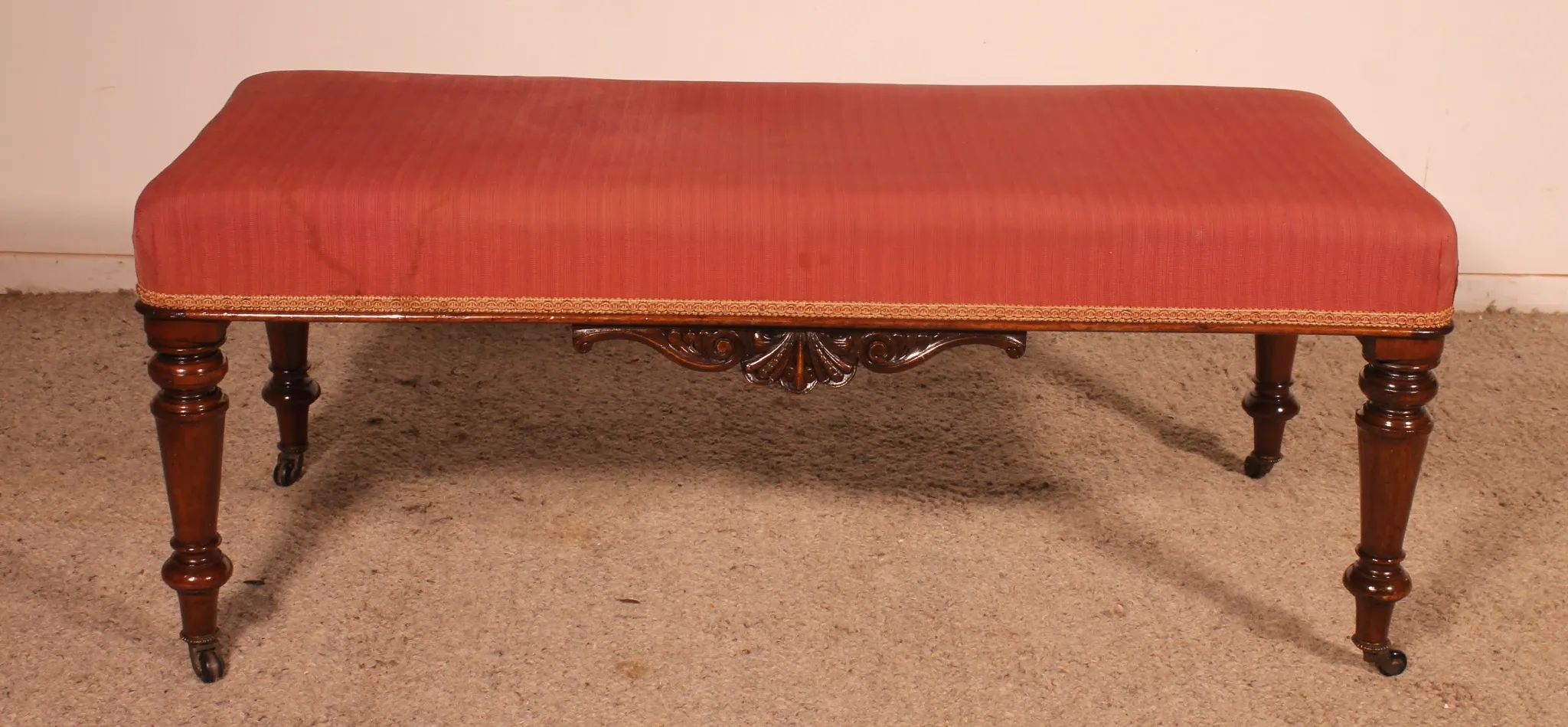 banquette en acajou du 19° siècle - Angleterre